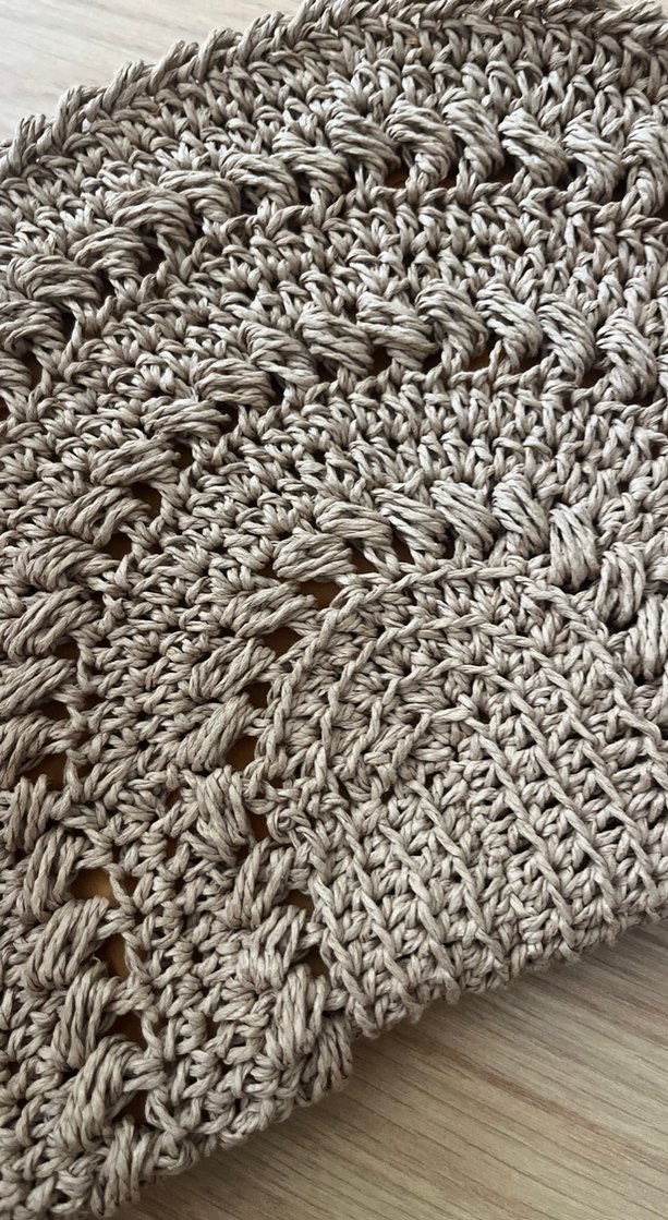 Bej Örgü Bohem Kadın çanta - Görsel 5