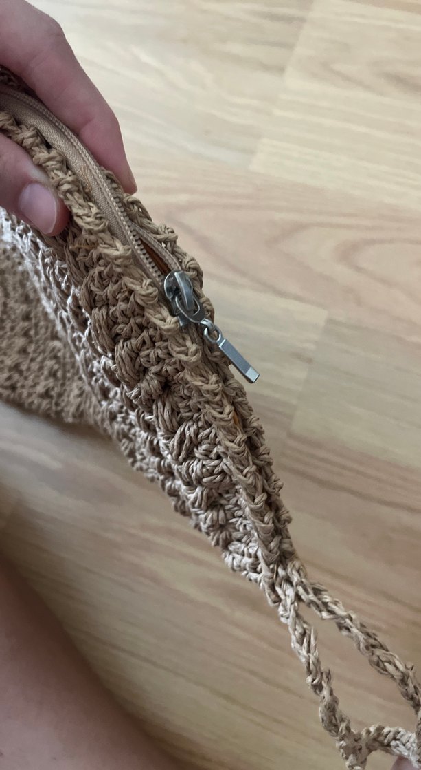 Bej Örgü Bohem Kadın çanta - Görsel 3