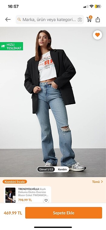 trendyolmilla yüksek bel flare jeans