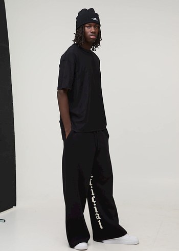 Erkek Siyah Rahat Kesim Sweatpant - Görsel 3