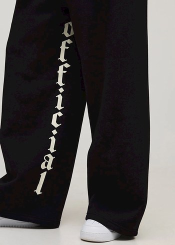 Erkek Siyah Rahat Kesim Sweatpant - Görsel 2