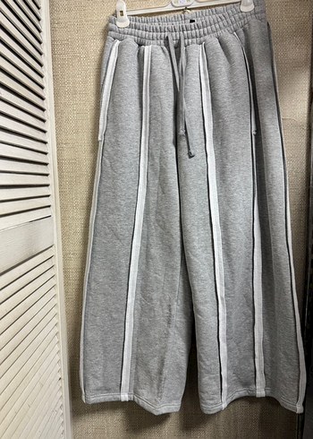 Geniş Kesim Gri  Eşofman - Görsel 5