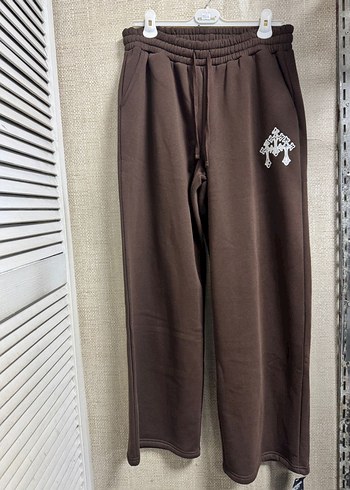 Kahverengi Nakışlı Salaş Eşofman Altı - Görsel 4