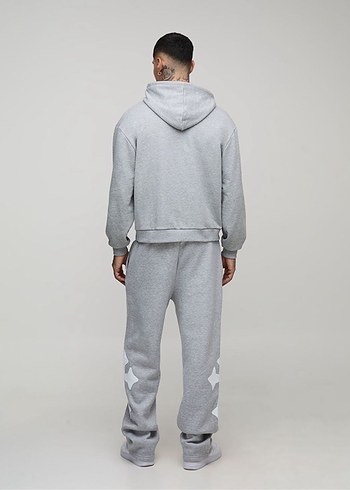 Gri Rahat Kesim Erkek Eşofman Altı - Görsel 2