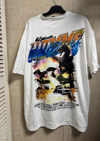 Beyaz Baskılı Erkek Tişört - Görsel 4