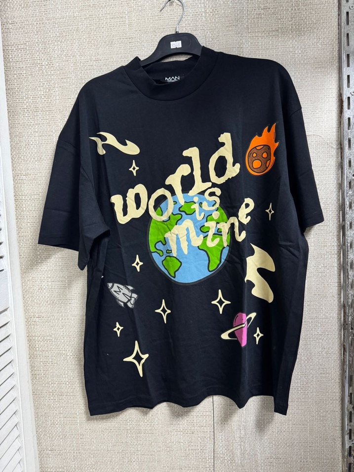 Sokak Stili Siyah Baskılı Erkek Tişört - Görsel 4