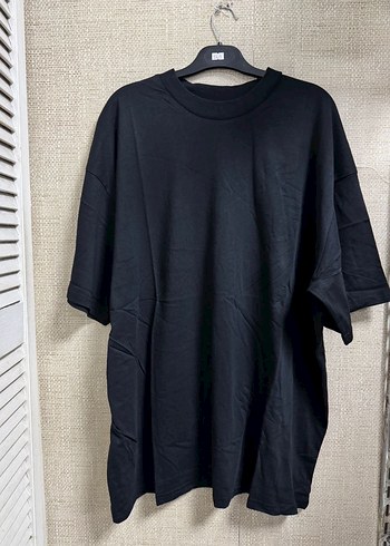 Siyah Baskılı Oversize Erkek Tişört - Görsel 6