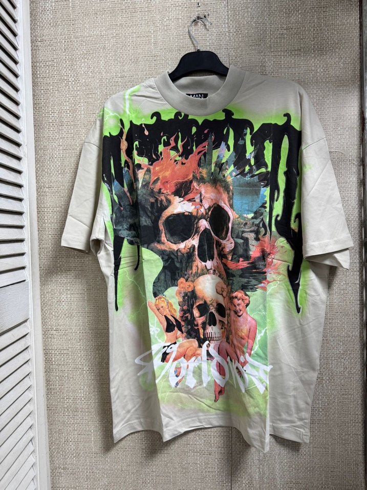 Çok Renkli Baskılı Erkek Tişört - Görsel 4