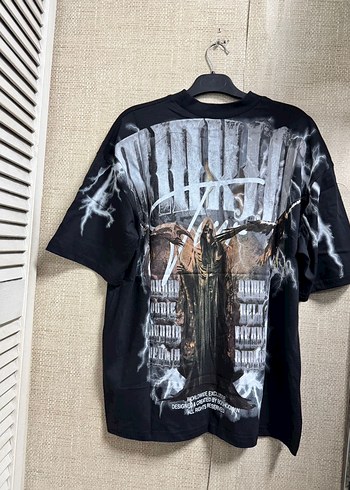 Siyah Baskılı Street Wear Erkek Tişört - Görsel 4