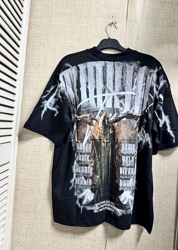 Siyah Baskılı Street Wear Erkek Tişört - Görsel 6