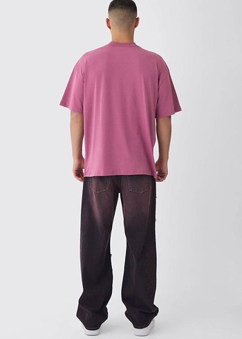 Pembe Baskılı Erkek Tişört - Görsel 2