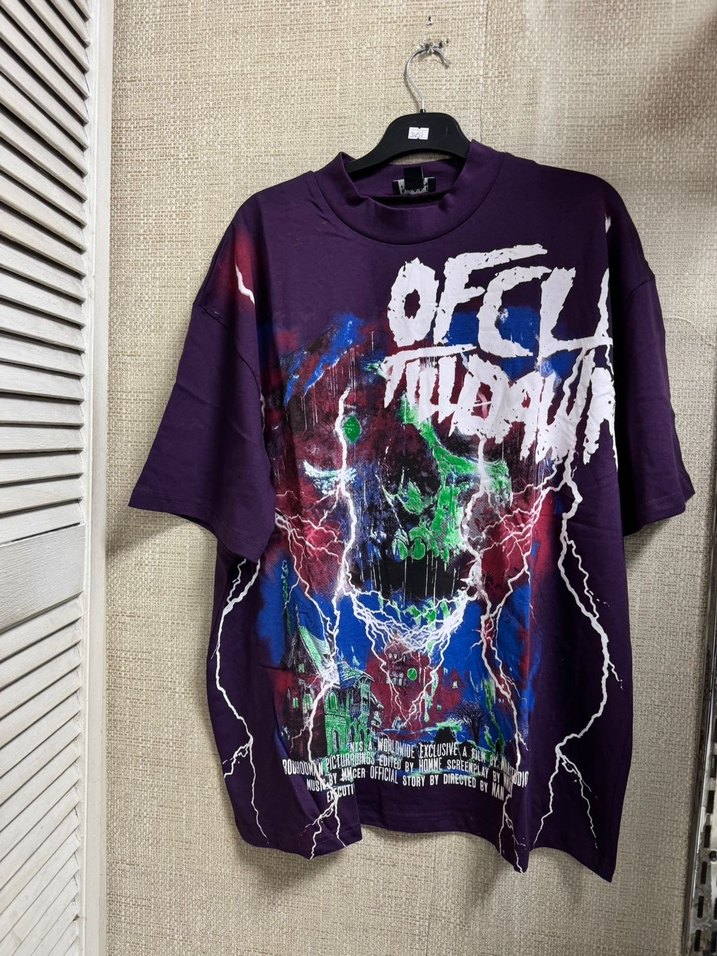 Mor Baskılı tişört - Görsel 4