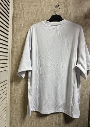 Erkek Beyaz Oversize Kısa Kollu Tişört - Görsel 7