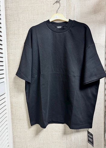 Erkek Siyah Oversize Sokak Stili Tişört - Görsel 6