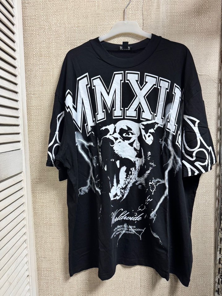 Siyah Baskılı Erkek Tişört - Görsel 4