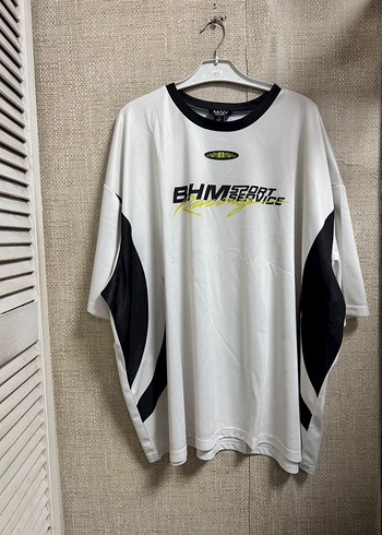 Erkek Beyaz Baskılı Oversize Tişört - Görsel 5