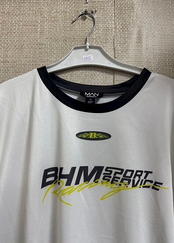 Erkek Beyaz Baskılı Oversize Tişört - Görsel 6