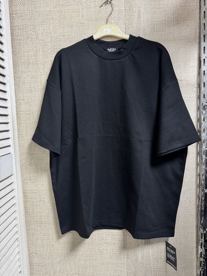 Siyah Erkek Oversize Tişört - Görsel 5