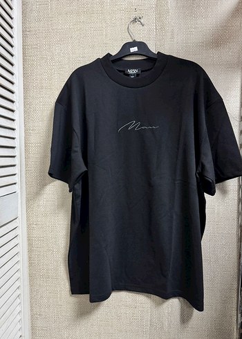 Erkek Siyah Oversize Baskılı Tişört - Görsel 4