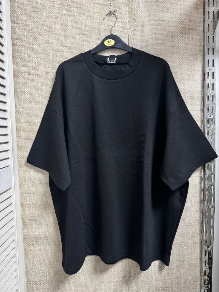 Erkek Siyah Salaş Tişört - Görsel 5