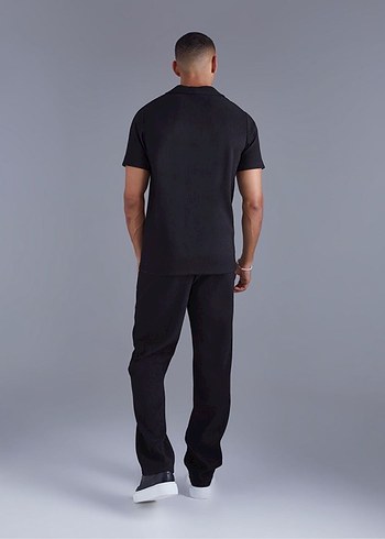 Siyah Regular Fit Kısa Kollu Tişört - Görsel 2