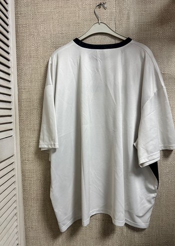 Beyaz Baskılı Oversize Erkek Tişört - Görsel 7