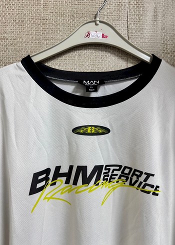 Beyaz Baskılı Oversize Erkek Tişört - Görsel 6