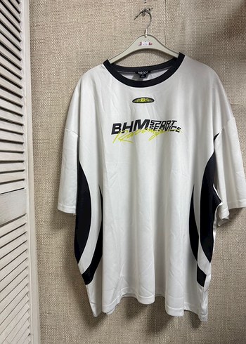 Beyaz Baskılı Oversize Erkek Tişört - Görsel 4