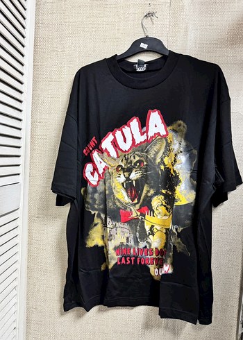 Siyah Baskılı Erkek T-shirt - Görsel 5