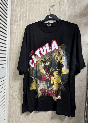 Siyah Baskılı Erkek T-shirt - Görsel 4