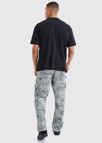 Siyah Baskılı Erkek T-shirt - Görsel 2