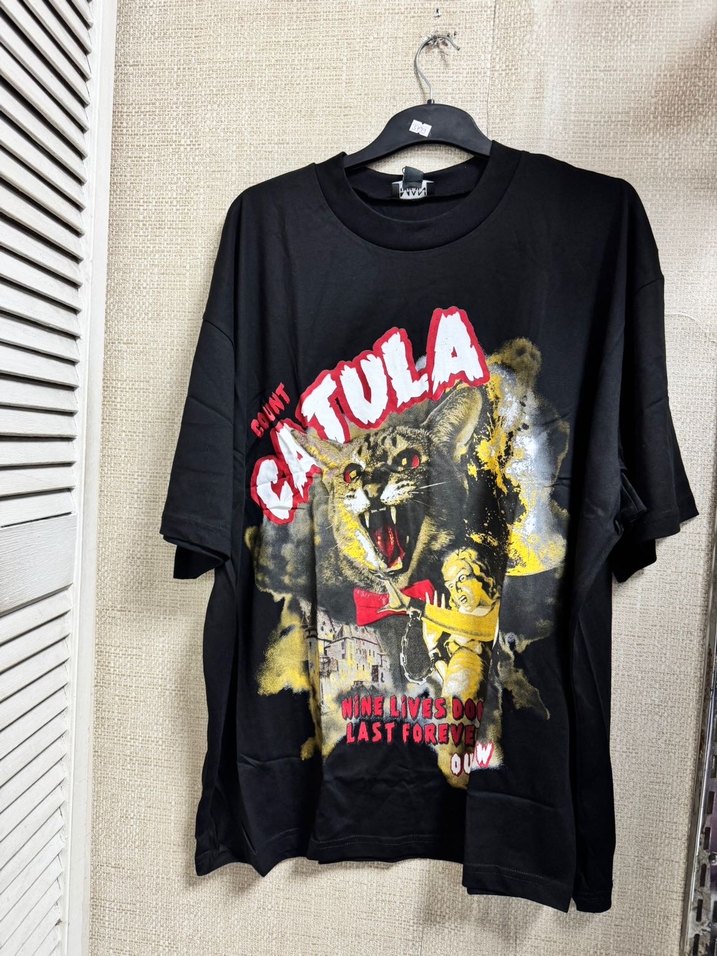 Siyah Baskılı Erkek T-shirt - Görsel 5