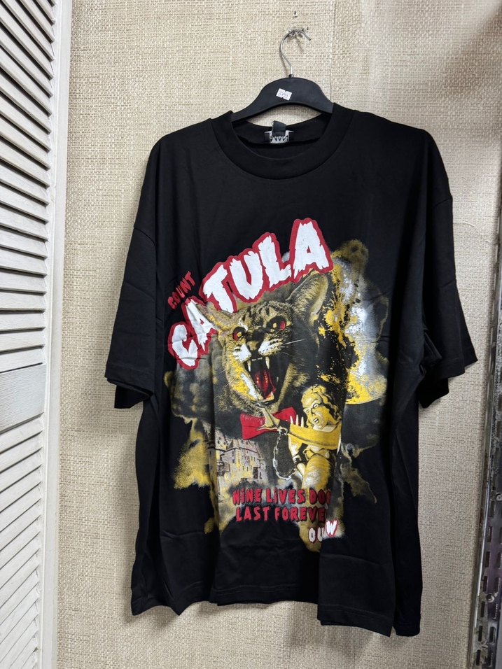 Siyah Baskılı Erkek T-shirt - Görsel 4