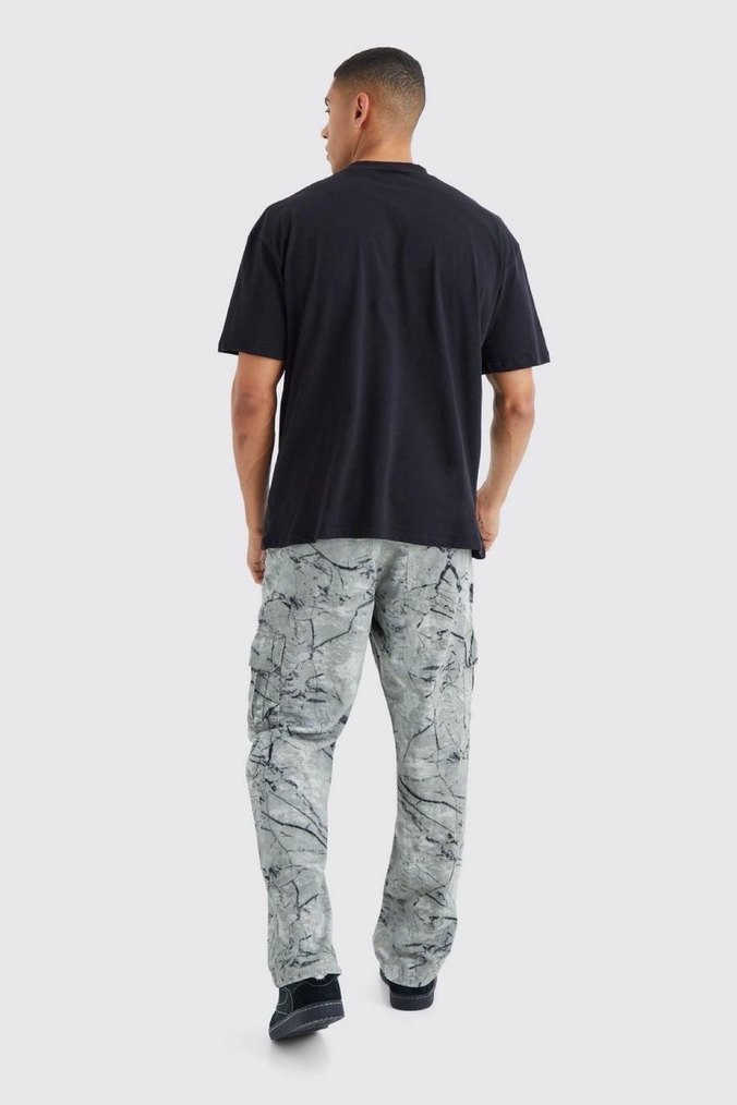 Siyah Baskılı Erkek T-shirt - Görsel 2