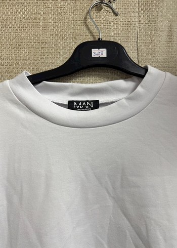 Erkek Beyaz Oversize Kısa Kollu Tişört - Görsel 8