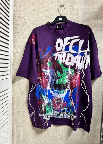 Mor Baskılı Pop Kültür Erkek Tişörtü - Görsel 5