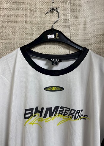 Beyaz Baskılı Oversize Erkek Tişört - Görsel 6