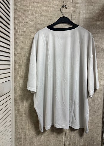 Beyaz Baskılı Oversize Erkek Tişört - Görsel 7