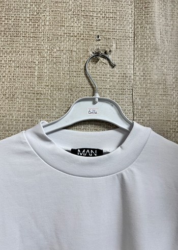 Erkek Beyaz Oversize Kısa Kollu Tişört - Görsel 7