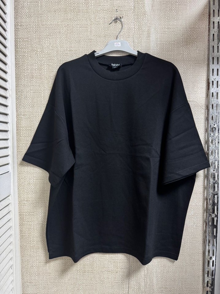 Erkek Siyah Oversize Tişört - Görsel 5