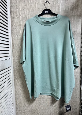 Yeşil Kısa Kollu Salaş Tişört - Görsel 2