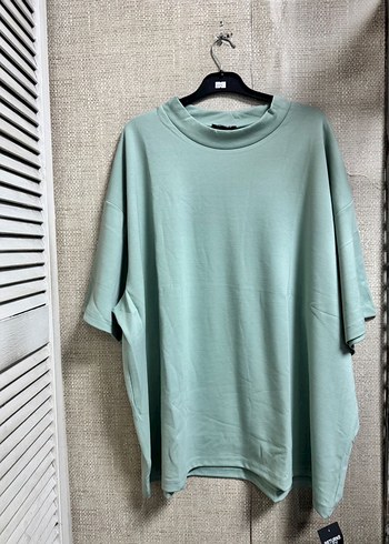 Yeşil Kısa Kollu Salaş Tişört - Görsel 4