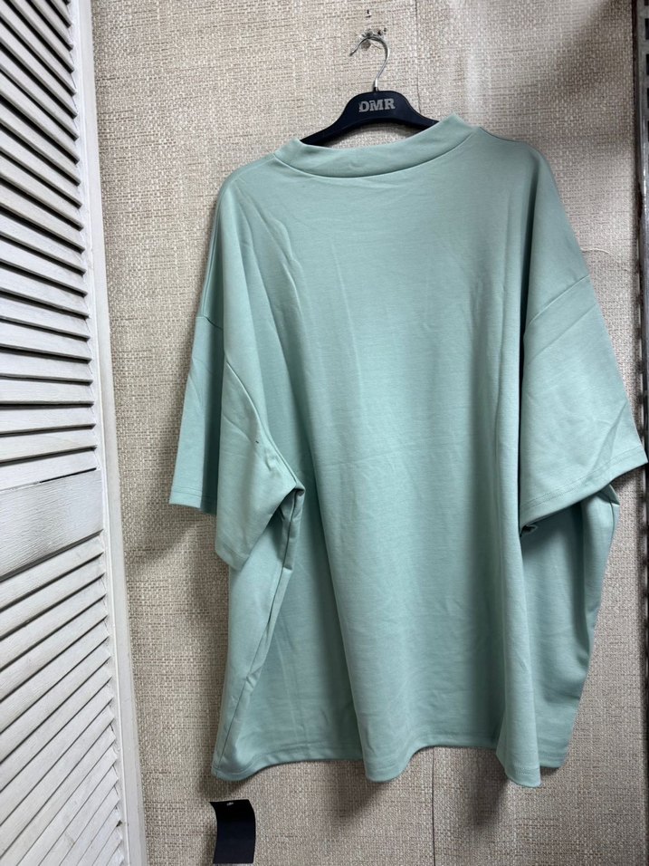 Yeşil Kısa Kollu Salaş Tişört - Görsel 5