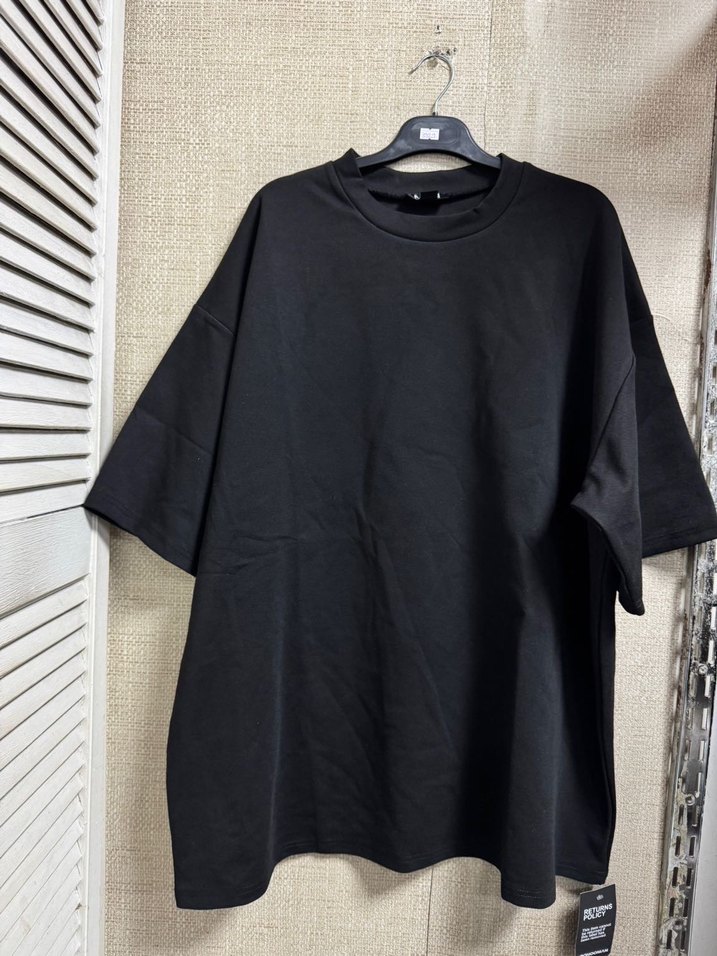 Erkek Siyah Salaş Kısa Kollu Tişört - Görsel 4