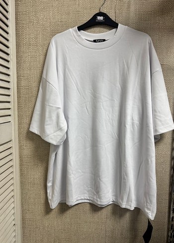 Erkek Gri Oversize Kısa Kollu Tişört - Görsel 4