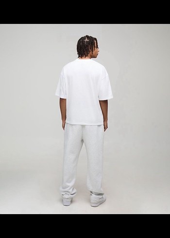 Erkek Gri Oversize Kısa Kollu Tişört - Görsel 2