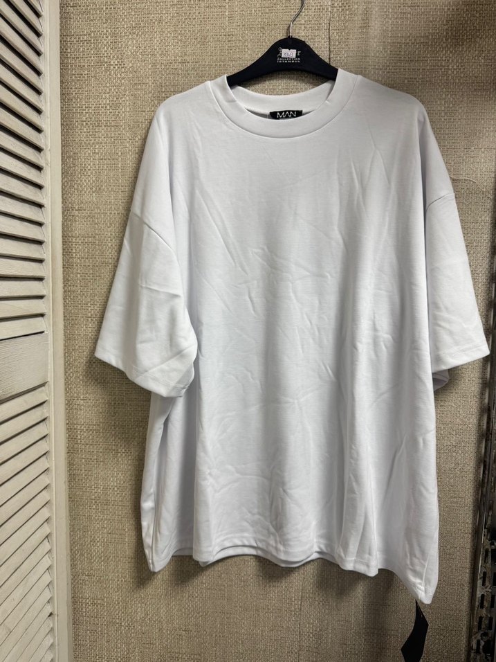 Erkek Gri Oversize Kısa Kollu Tişört - Görsel 5