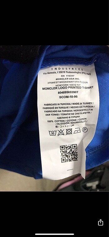 s Beden mavi Renk Moncler tişört