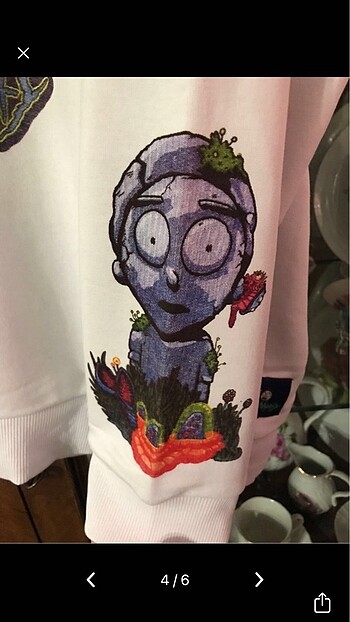 xl Beden beyaz Renk Rick and morty sweat