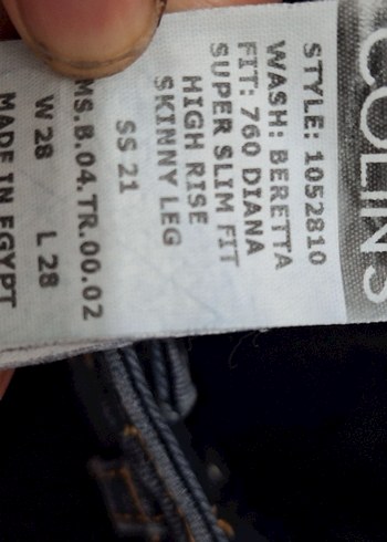 28 Beden gri Renk Gri Kadın Kot Pantolon, Kemer Detaylı, Dar Kesim